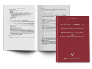 Innen und Außenansicht Muster eines Insolvenzplans