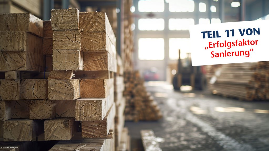 gestapelte Holzbalken