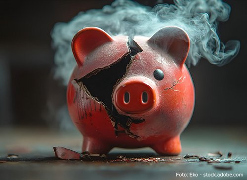 kaputtes sparschwein - zum Blogbeitrag: Sanierungseigentümer: Den Gelsenkirchen-Moment vermeiden