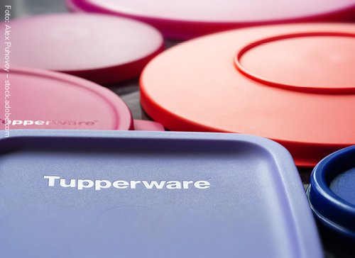 Dosen mit Tupperware Beschriftung
