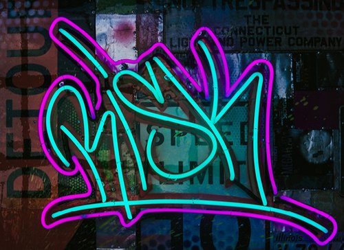 In grün/pinker Neonschrift Risk - zum Blogbeitrag: Restschuldbefreiung: EuGH erschwert das Risikomanagement