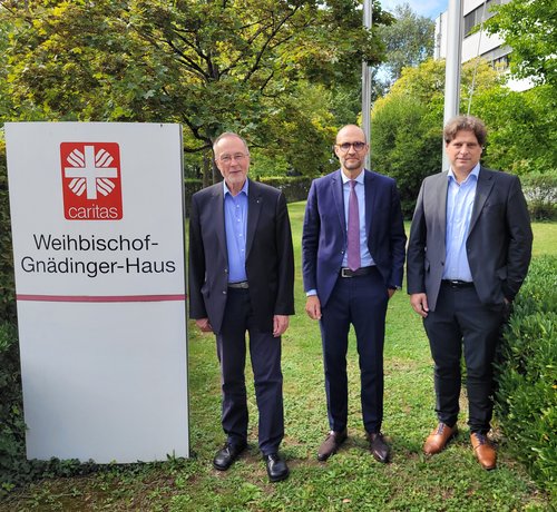 Foto der Herren Liegener, Dr. Pehl und Dr. Happer vom Caritasverband Breisgau-Hochschwarzwald