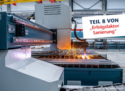 Maschine mit Lasertechnik - zum Blogbeitrag: Erfolgsfaktor Sanierung: In zwei Schritten zur Sanierung